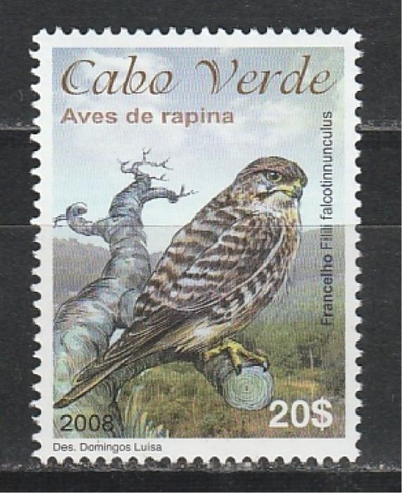 Птицы, Ястреб, Кабо Верде 2008, 1 марка